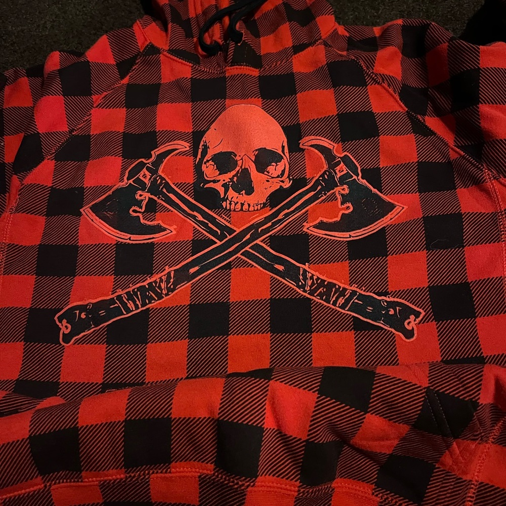Buffalo plaid unisex sweatshirt. Size small. NWOT. From The Drive clothing - Picture 1 of 3
